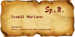 Szakál Mariann névjegykártya